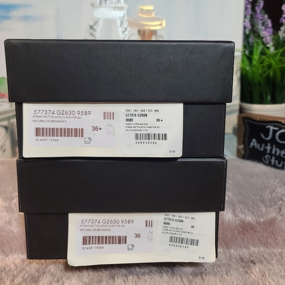 Gucci Women Chevron Raffia Espadrille with Double G, natural/brown. - Picture 14 of 14